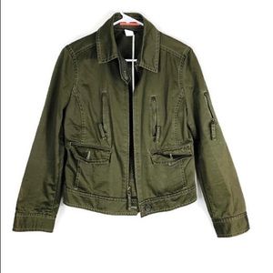 J. Crew size M Women’s Green ZIP Jacket